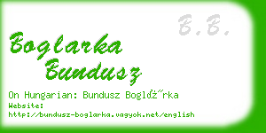 boglarka bundusz business card